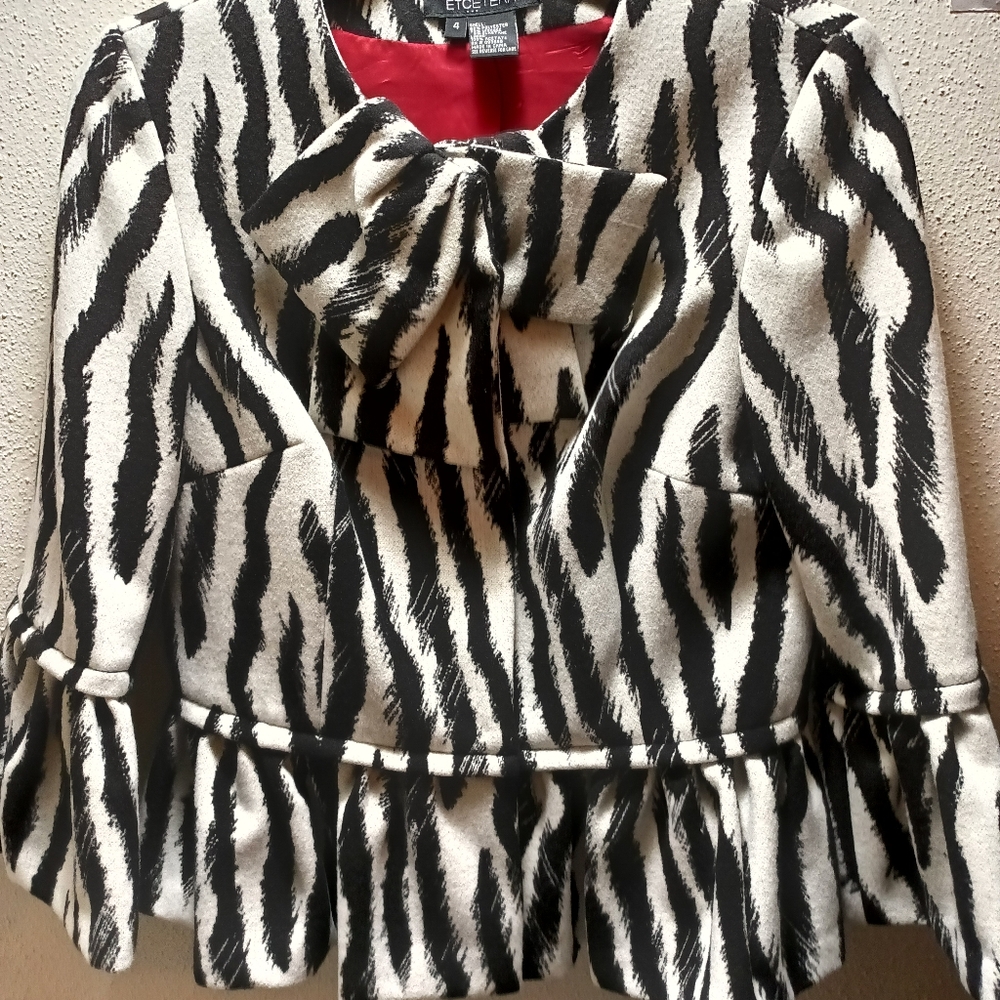 Etcetera Women's Animal Print Coat Size 4 NWOT - Picture 1 of 6